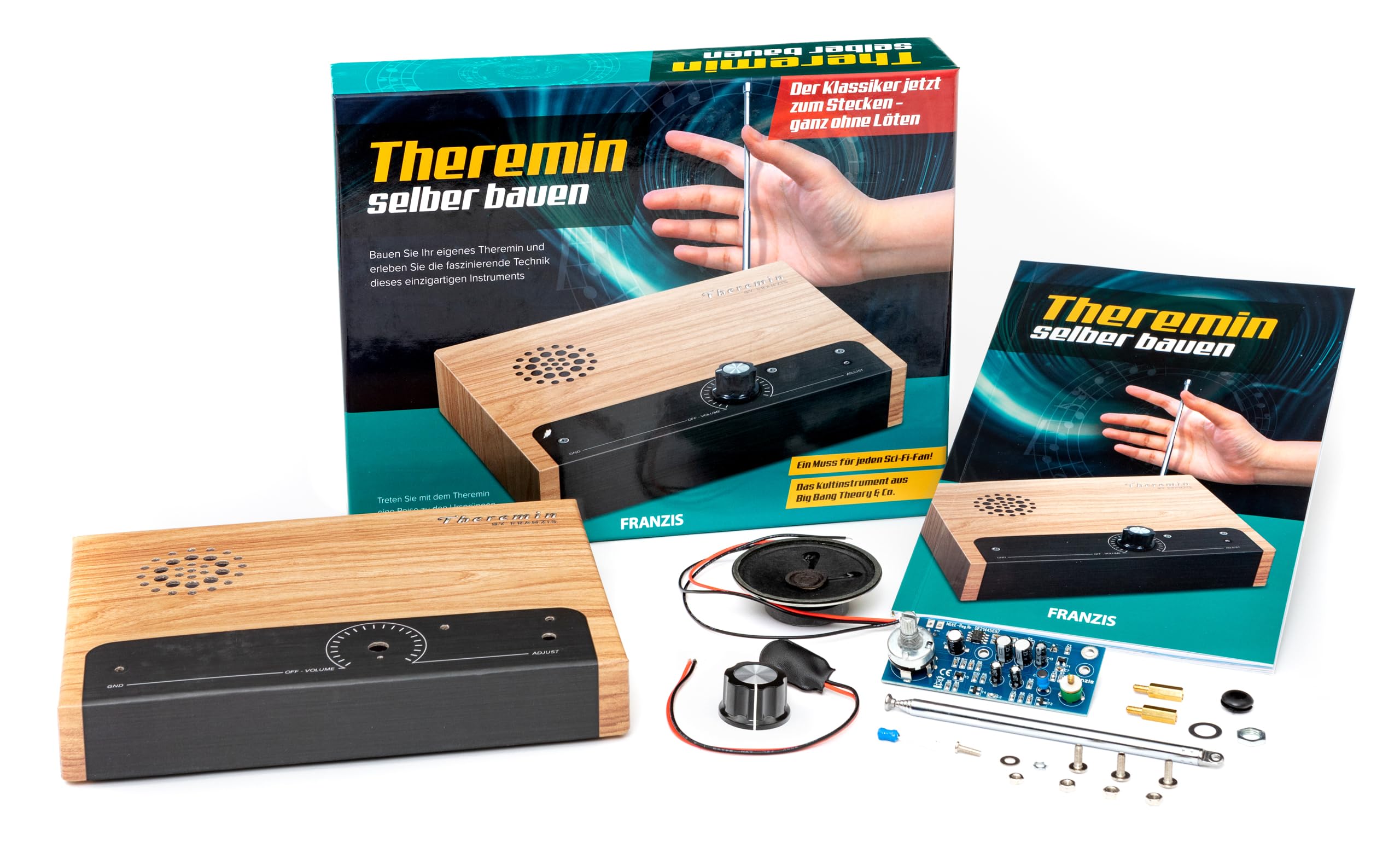 FRANZIS 67105 – Theremin – Kit senza saldatura – costruire e suonare anche l'iconico strumento musicale con scheda Theremin, altoparlanti e molto altro ancora.