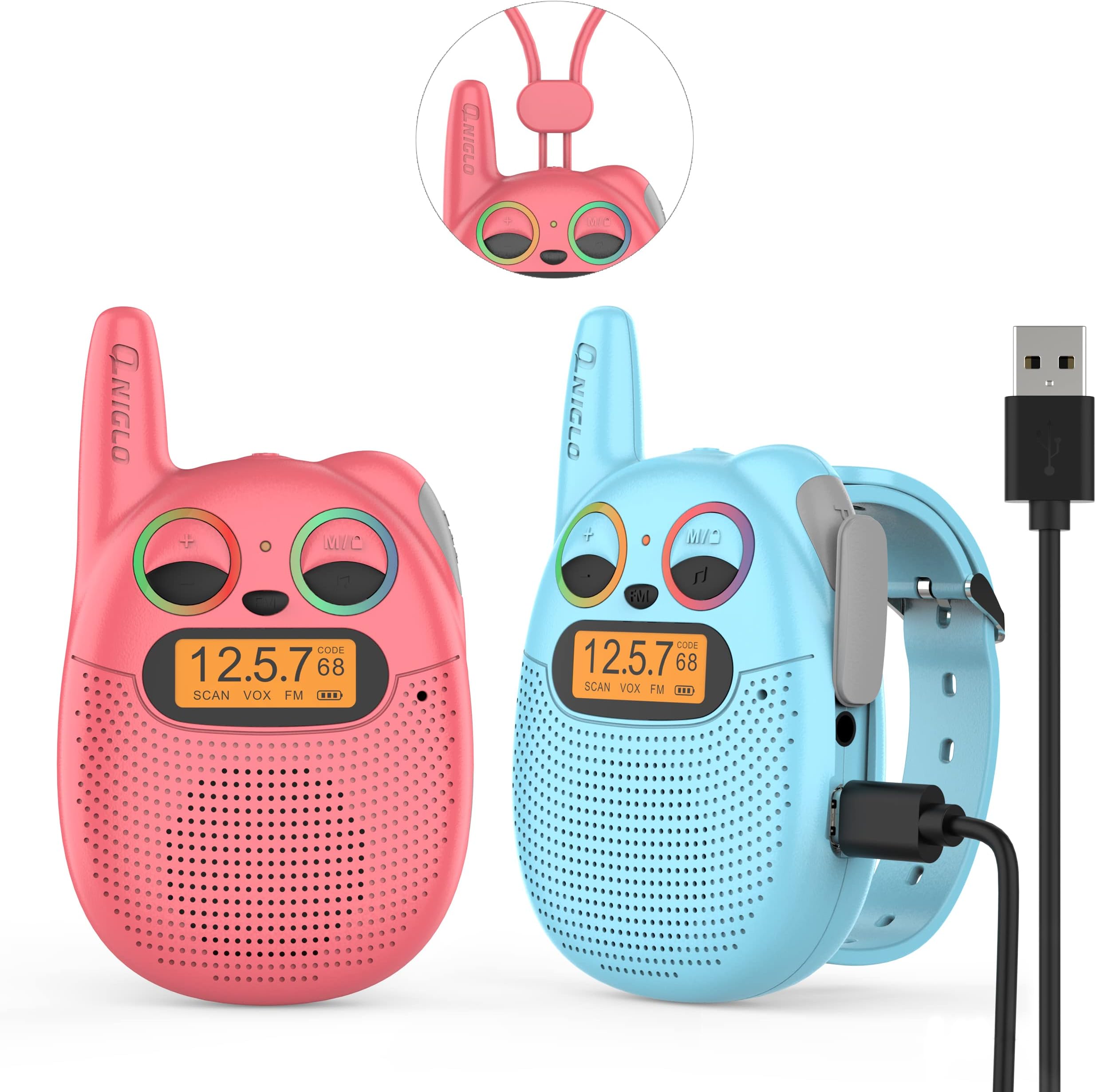 Talkies-walkies PMR HUNICOM Pour Filles - Rose 16 Canaux Longue Portée