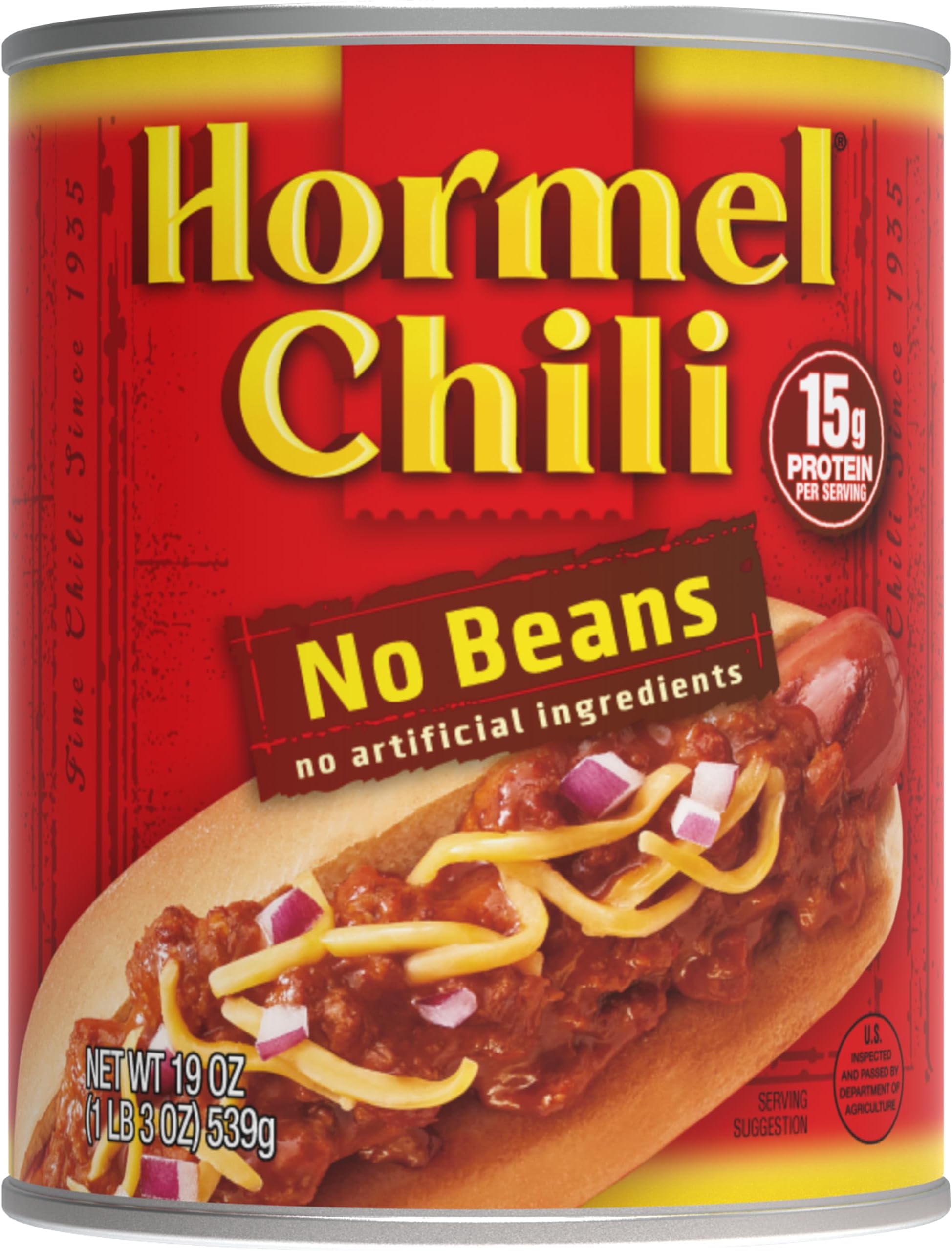 Hormel Chili No Beans, 19 Ounce