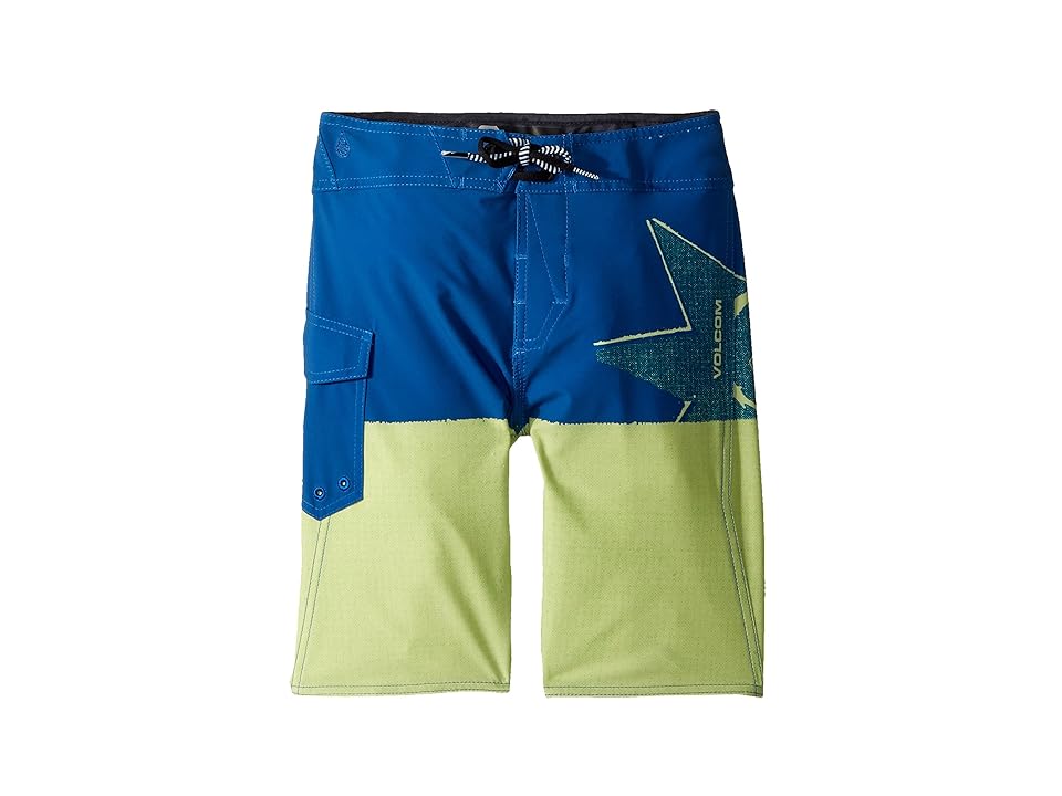 

Volcom Kids Lido Block Mod Boardshorts (Big Kids) (Shadow Lime) Boy's Swimwear