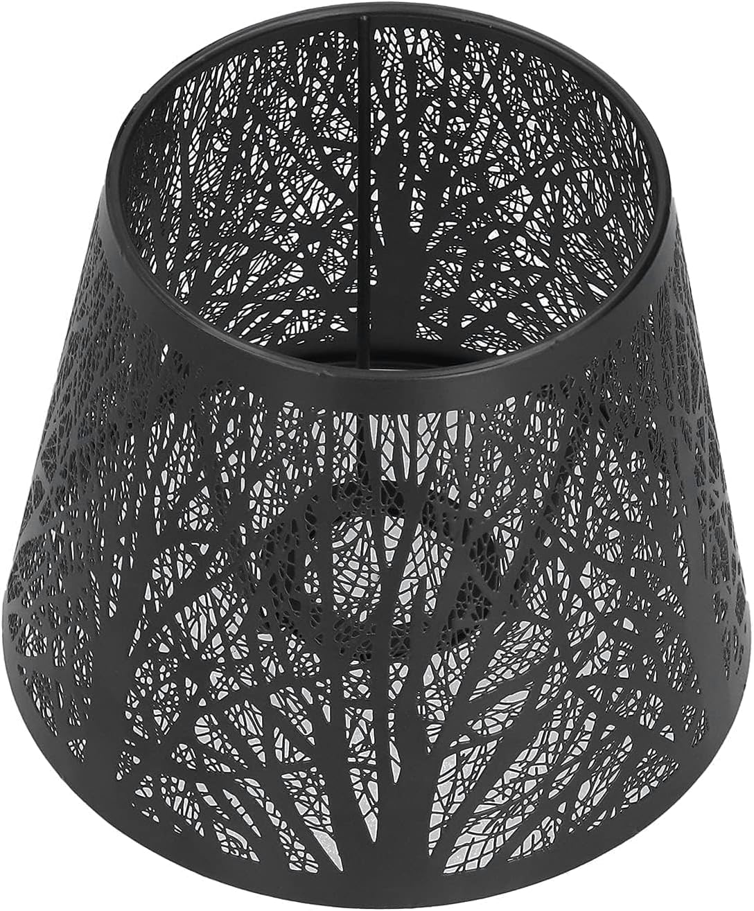 Paralume In Metallo Con Effetto Ombre Mulino A Vento - Coprilampada A Clip Con Intaglio Laser Per Lampadari E27/E26, Design Moderno Per Casa, 12x20cm - 2