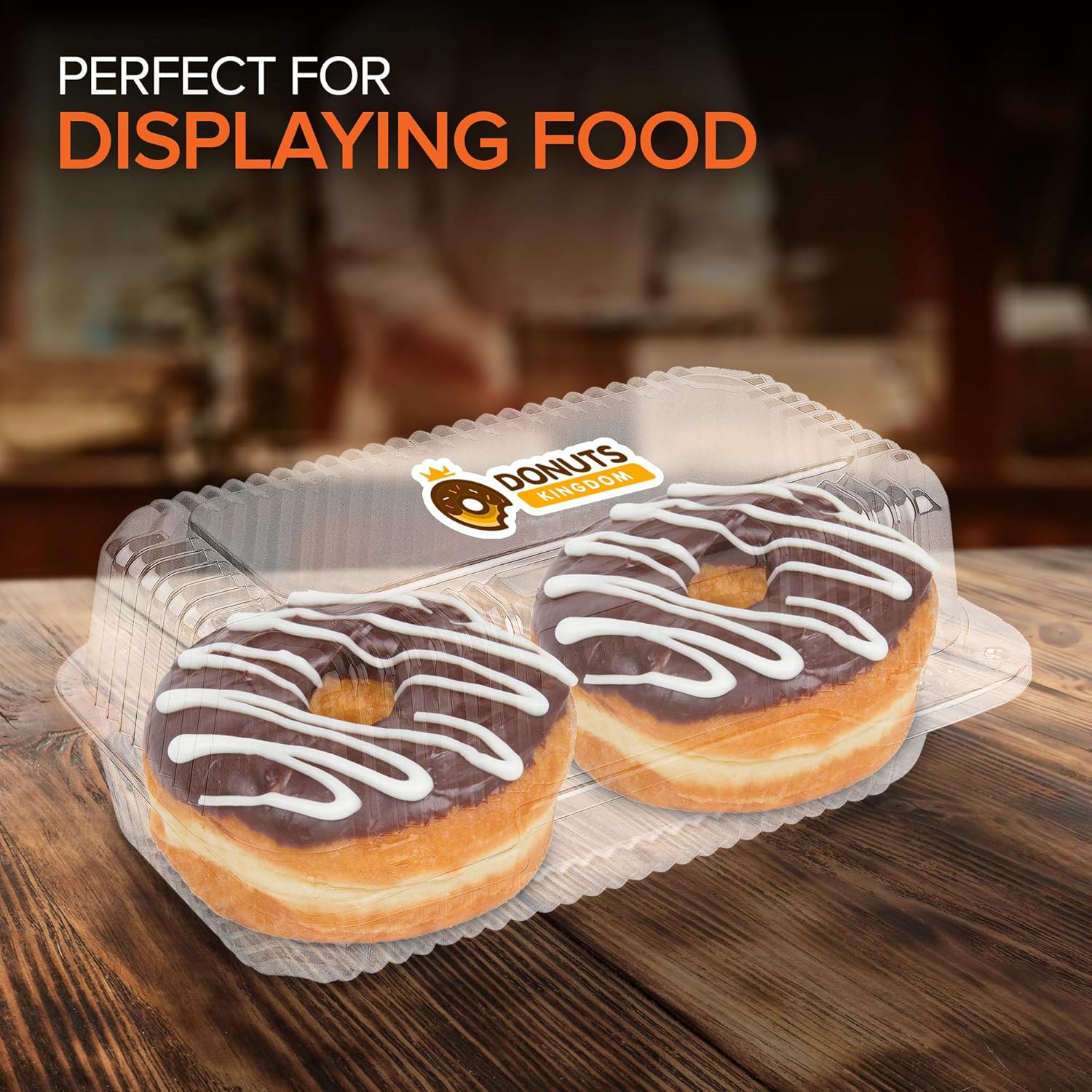 Stock Your Home Plastic 9 x 5 Inch Clamshell Takeout Trays (500 Count) – Hinged Disposable Food Containers for Cake Slices, Sandwiches, and Desserts
