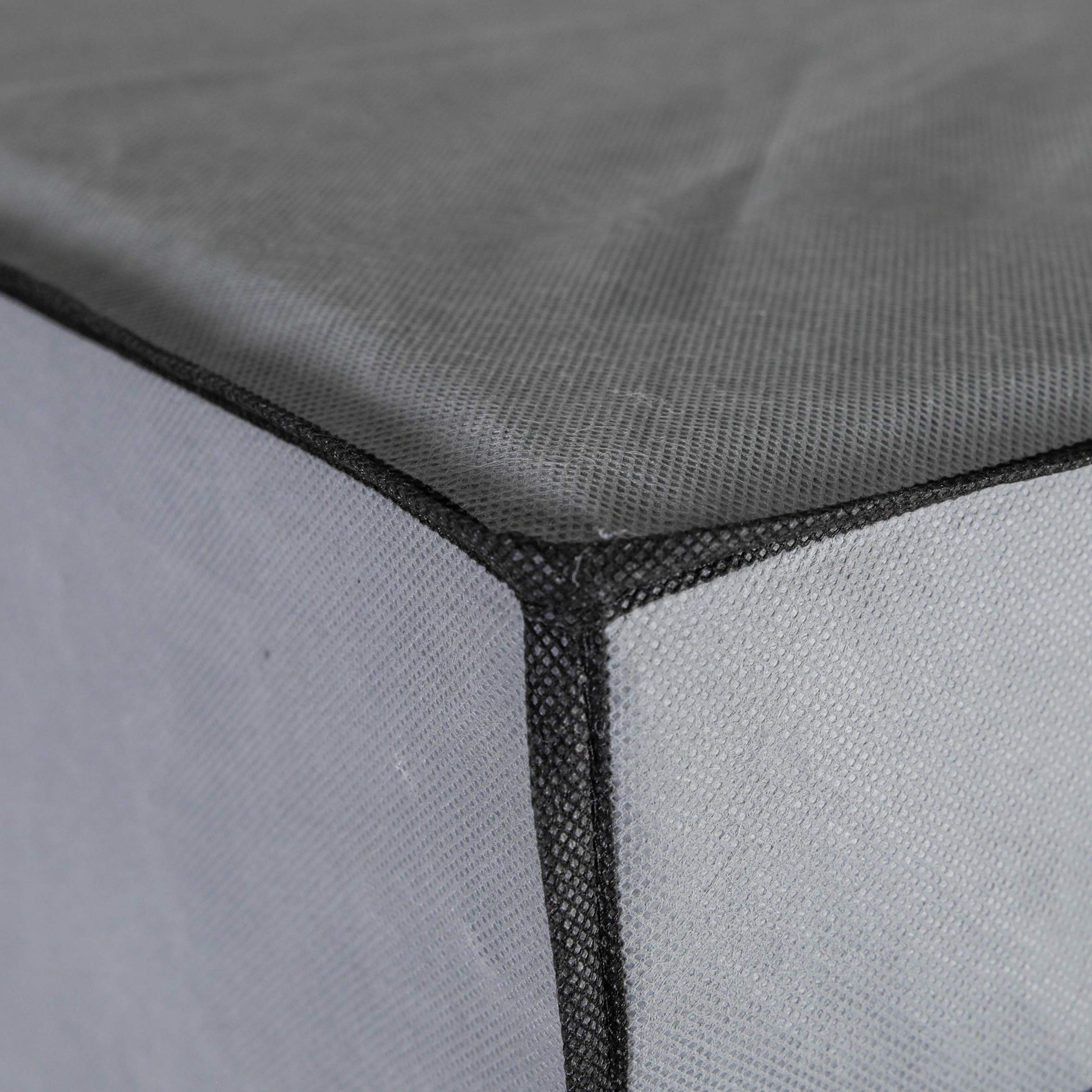 axentia Stoffschrank, ca. 75 x 150 x 50 cm, Grau-schwarz