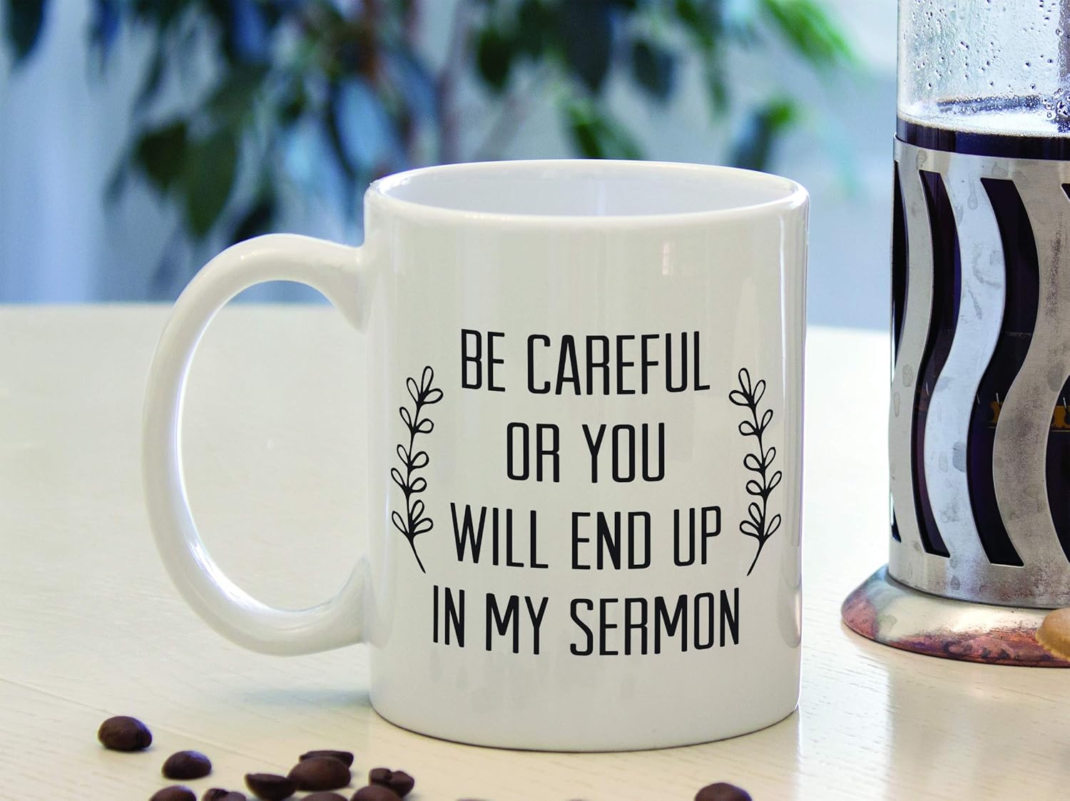 Super Big Clearance! Be Careful Or You'll End Up In My Sermon Coffee Mug | Funny Pastor Appreciation Gift For Christmas | Coffee Tea Cups For Preaches | Religious Humor Christian Gift For Men Women|White Coffee Mug 11 oz