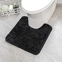 Vista 54 de MIULEE Alfombras de baño naranjas en forma de U, de microfibra suave y absorbente, antideslizantes, de secado rápido, esponjosas, para base