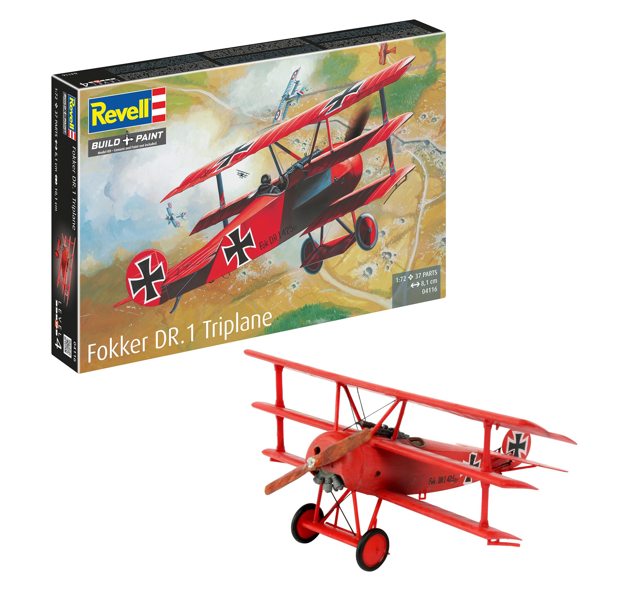 Amazon | ドイツレベル 1/72 フォッカー Dr.1 04116 プラモデル