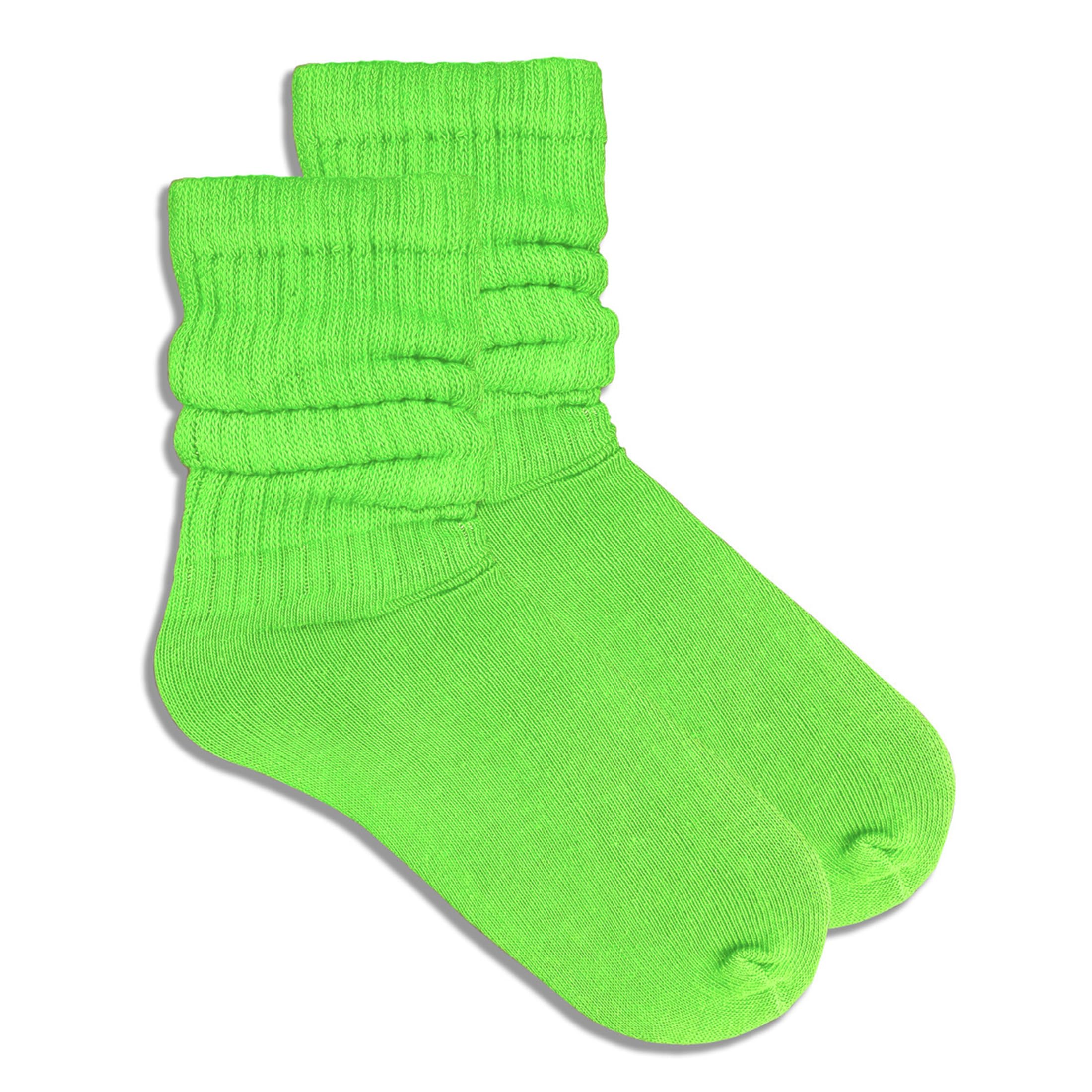 COUVER Women Cotton Scrunched Slouch Socks | 90% cotton 5% polyester 5% elastic, scrunched slouch socks, adjustable crew to knee high, retro dance, size 6 to 11
