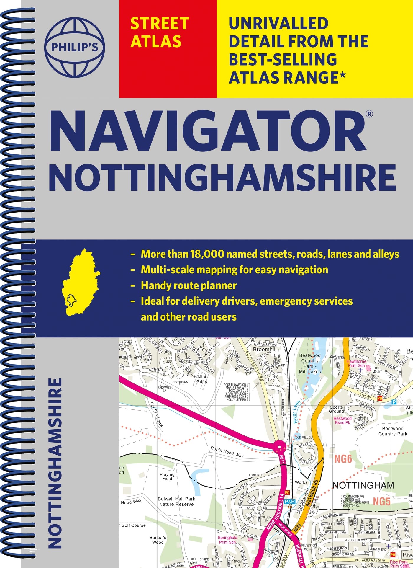 Philip's Navigator Street Atlas Nottinghamshire by Philip's Maps Uk Seller
