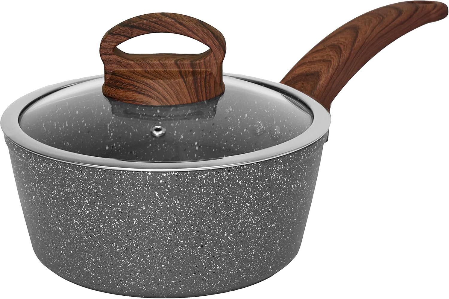 Easy chef always, 8 Inch Nonstick Frying Pan Skillet, Non Stick Granite Coating Egg Pan Fry Pan Omelet Pan Saute Pan, Healthy Stone Cookware Chef’s Pan, PFOA Free, Induction Compatible, Gray: Home & Kitchen