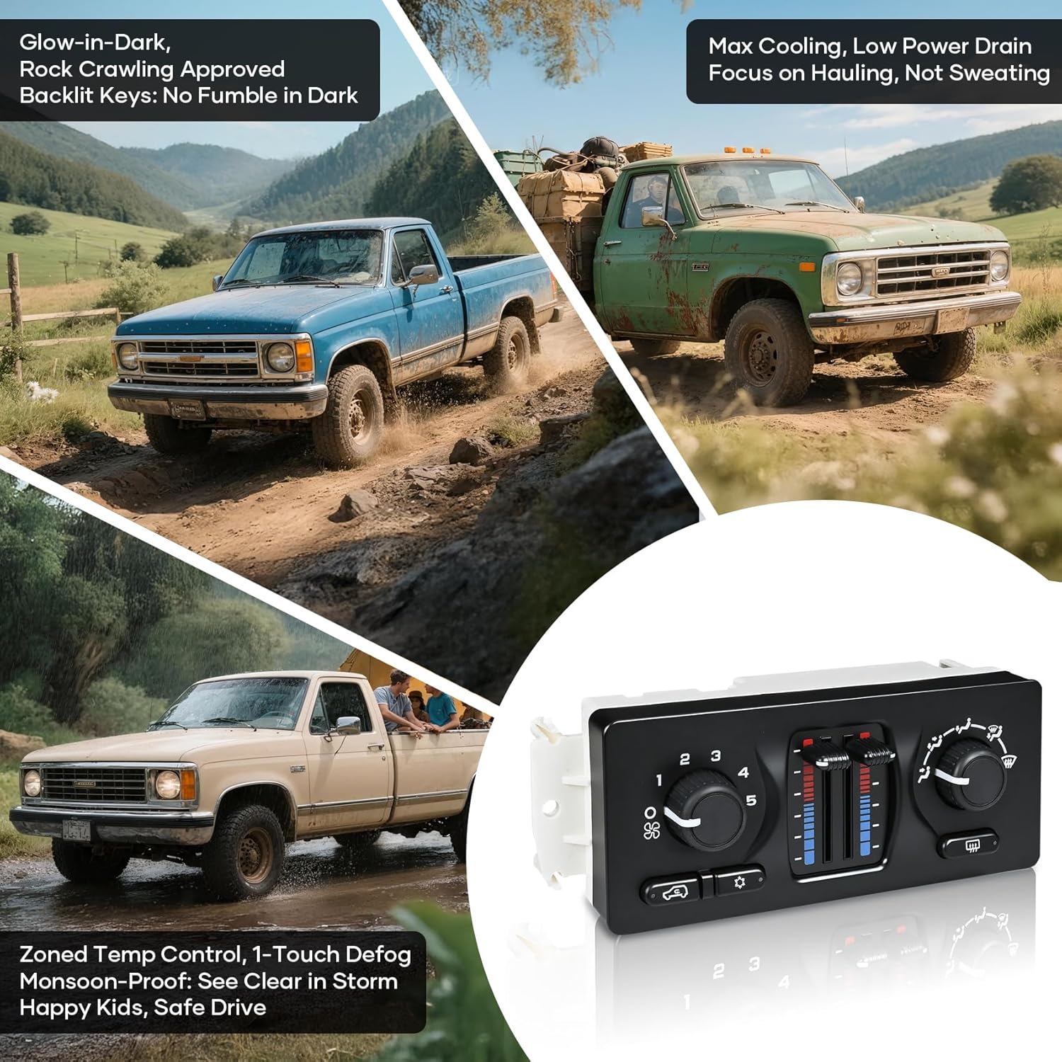 599-210XD HVAC Climate Control Module Compatible with 2002-2009 Chevy Silverado Suburban Avalanche Trailblazer Tahoe, Fit for GMC Sierra Yukon Envoy Escalade Front AC Heater HVAC Panel