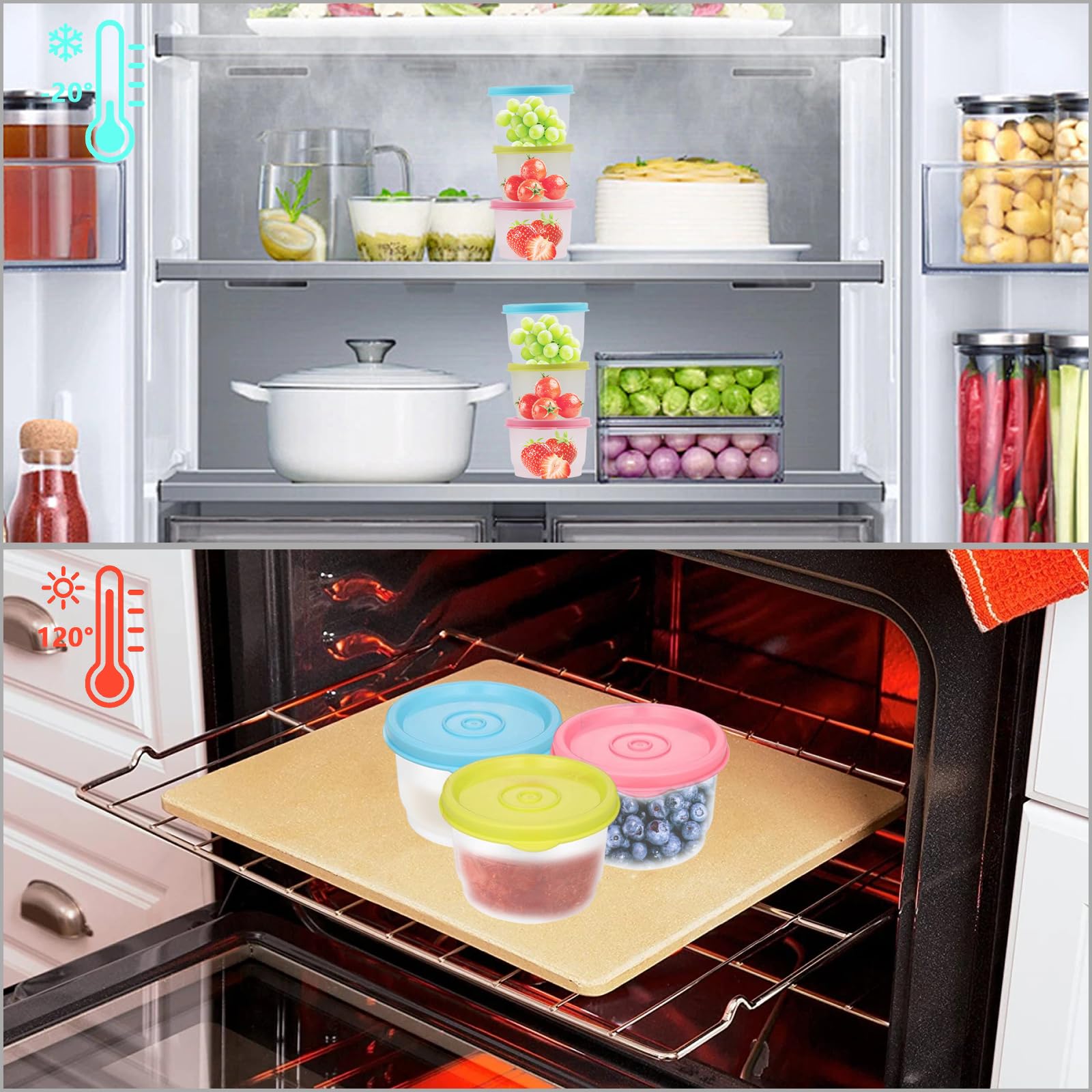 RobLuX 8 Pcs Récipient Sauce Salade Transparent Plastique Tasses à