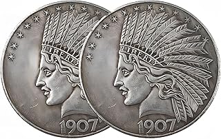 Antique Liberty Indian Head $10 Dollar Coin, Uncirculated Morgan Silver Dollar, Historical Shangui Ritual Coin, Rare Old C...