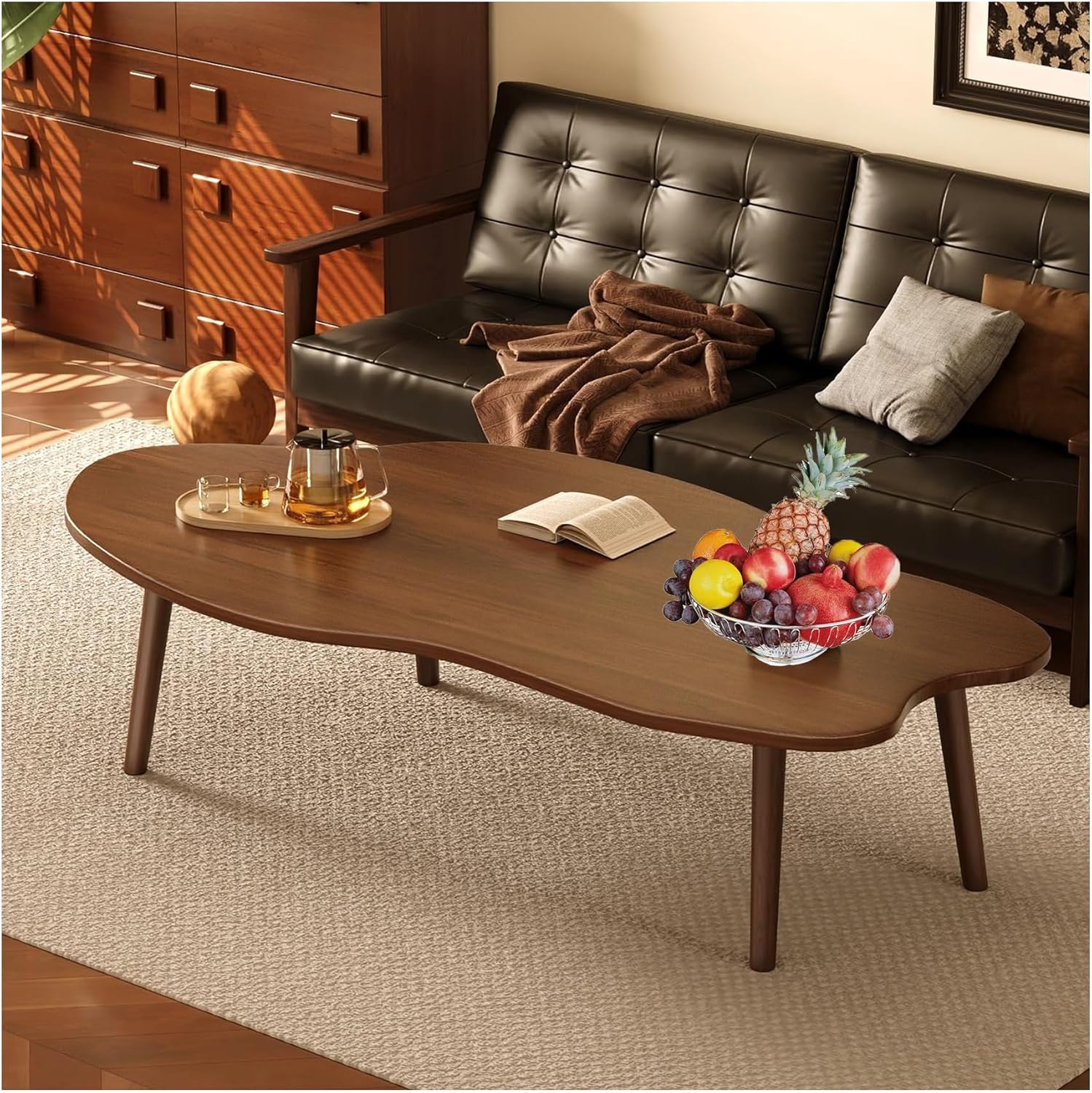 オーバル センターテーブル 木製 ミッドセンチュリーデザイン 北欧 オーバル センターテーブル 木製 ミッドセンチュリーデザイン 北欧