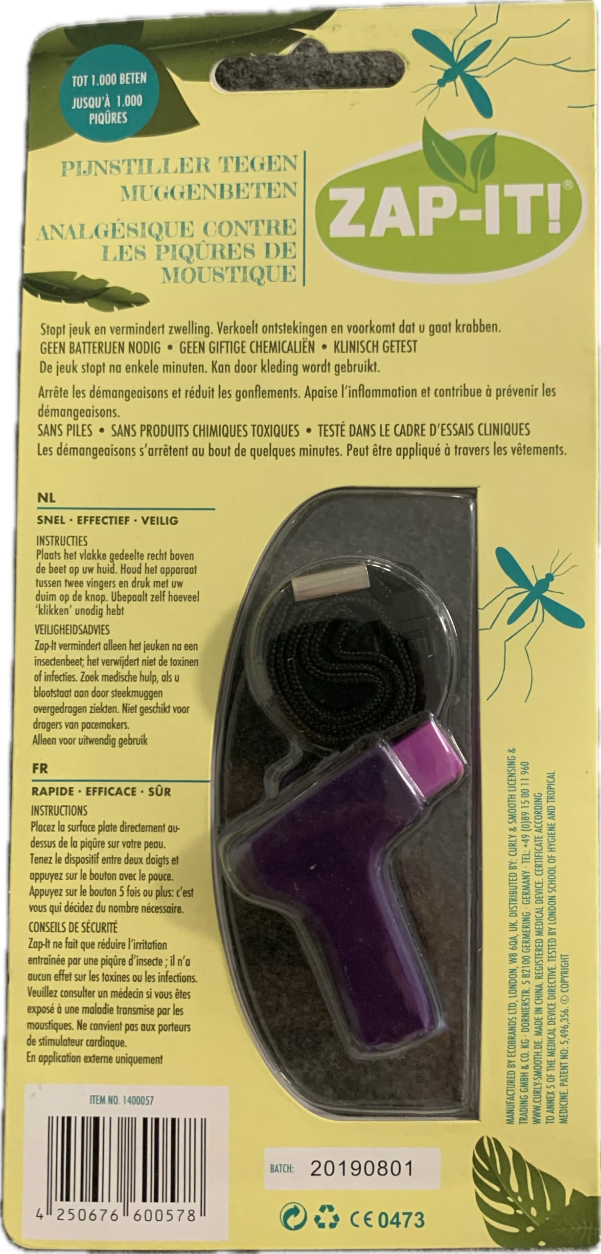 ZAP-IT Unisexe – Clicker Anti-Rayures, Couleurs mélangées, Taille Unique