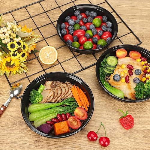 Miniatura 3 de Moretoes Paquete de 30 recipientes de plástico de almacenamiento de alimentos de 24 onzas con tapas, recipientes desechables para preparación de