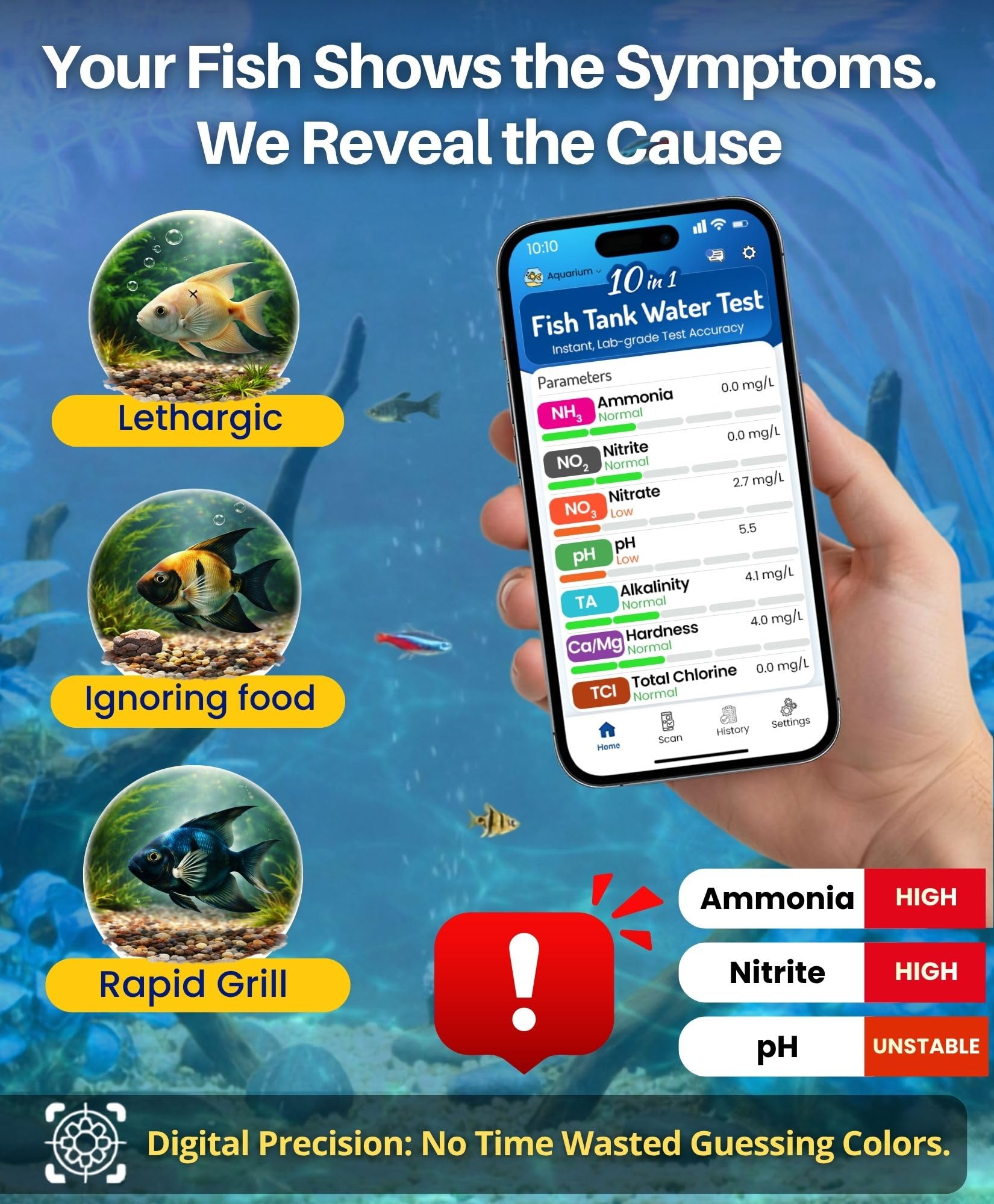 Digital Aquarium Test Kit - App Enabled Water Testing -5 Digital Aquarium Test Kit - App Enabled Water Testing -5