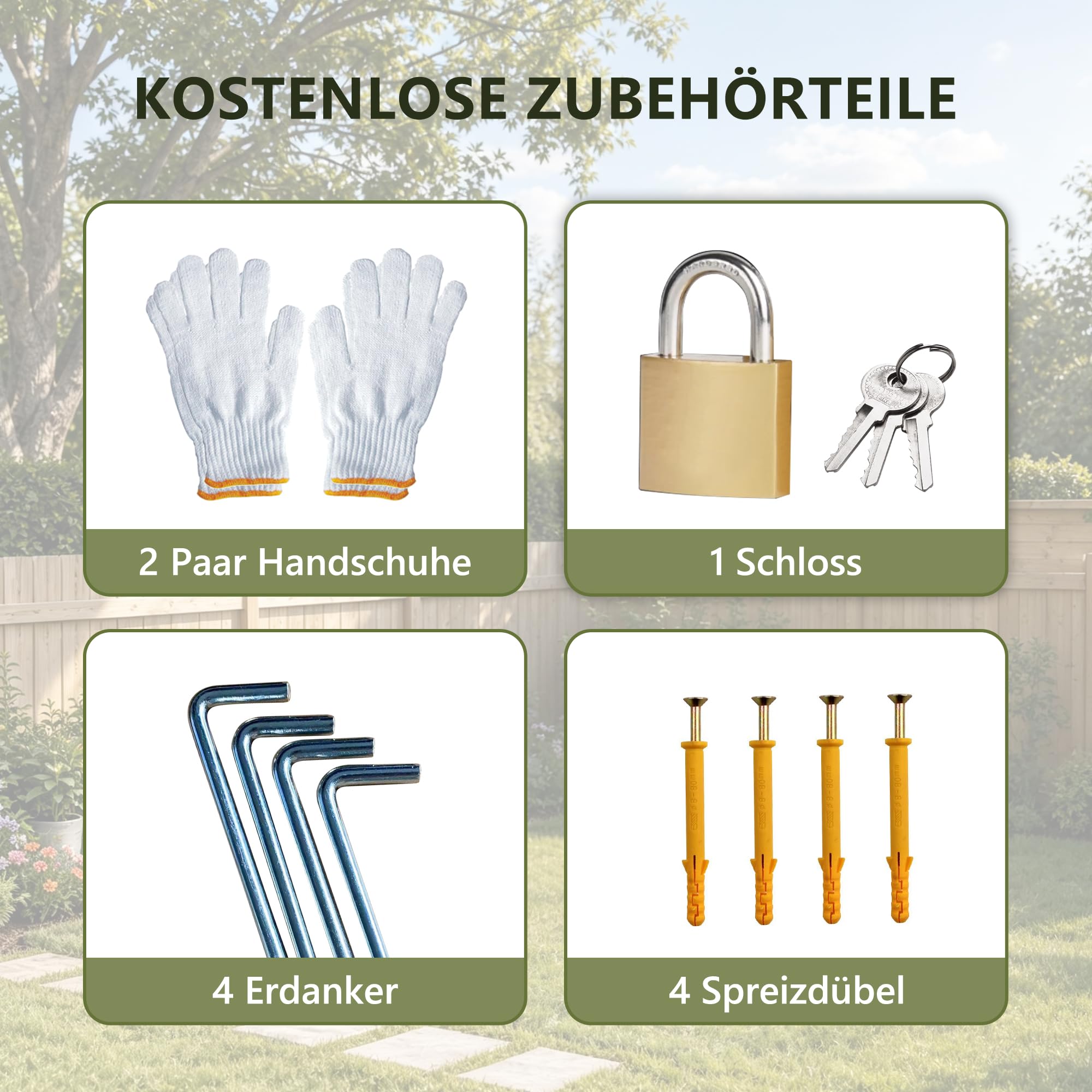 Stabiles Metall Gartenhaus – 1,2x3 m Geräteschuppen mit Stahlrahmen, wetterfest & sicher, Grau (Grey, 291x110.8x188.6 cm)