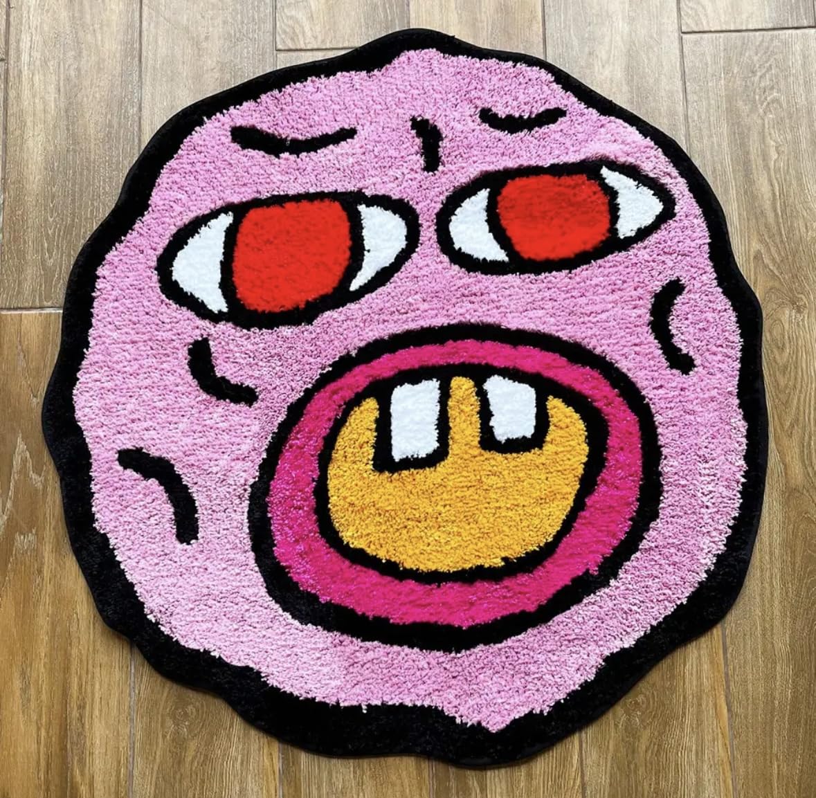 Tufted Carpet Cherry Bomb Rug Pink Room Decor Kawaii Rug Small