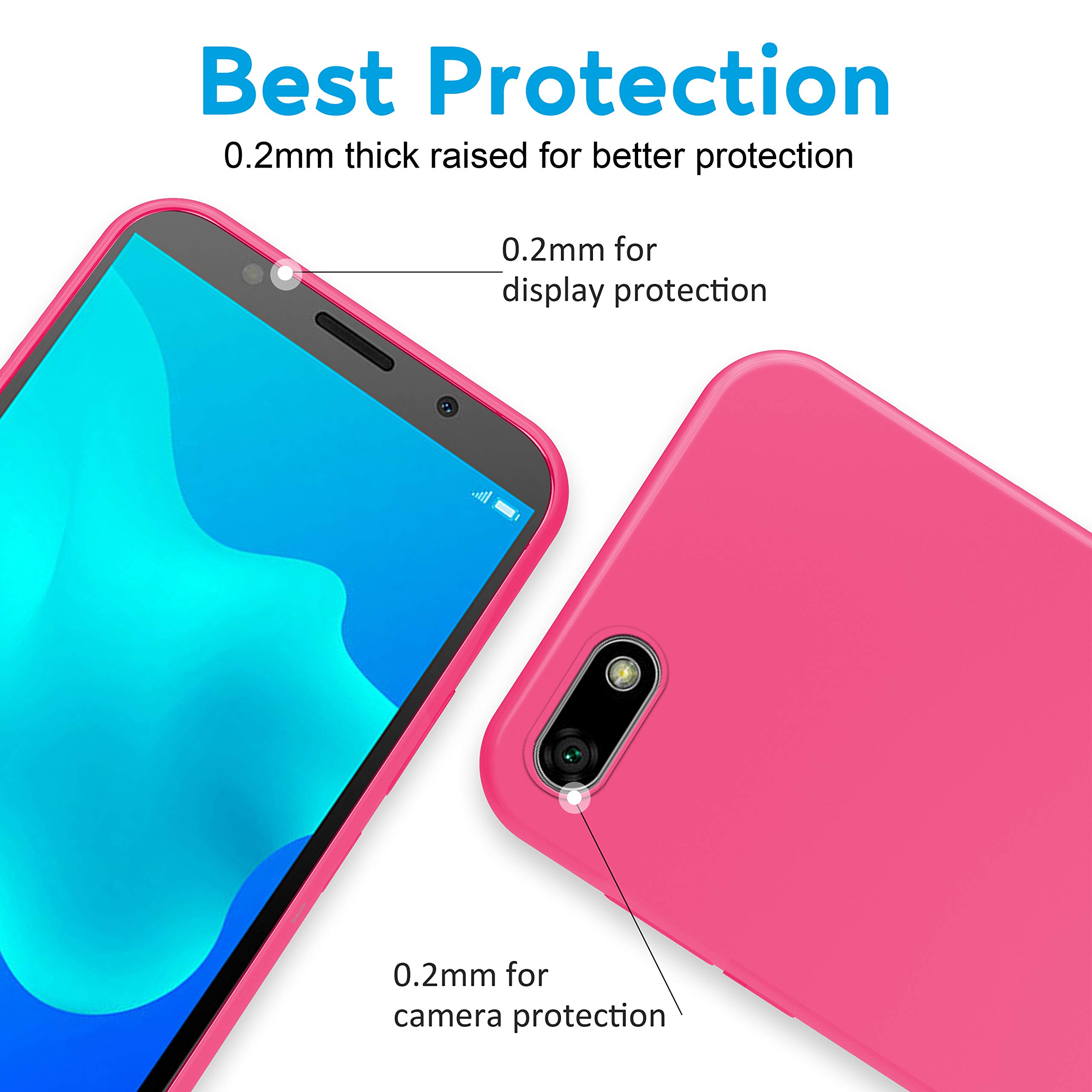 N NEWTOP Cover Compatibile per Huawei Y6 2019, Custodia TPU SOFT Gel Silicone Ultra Slim Sottile Flessibile Case Posteriore Protettiva (Nero