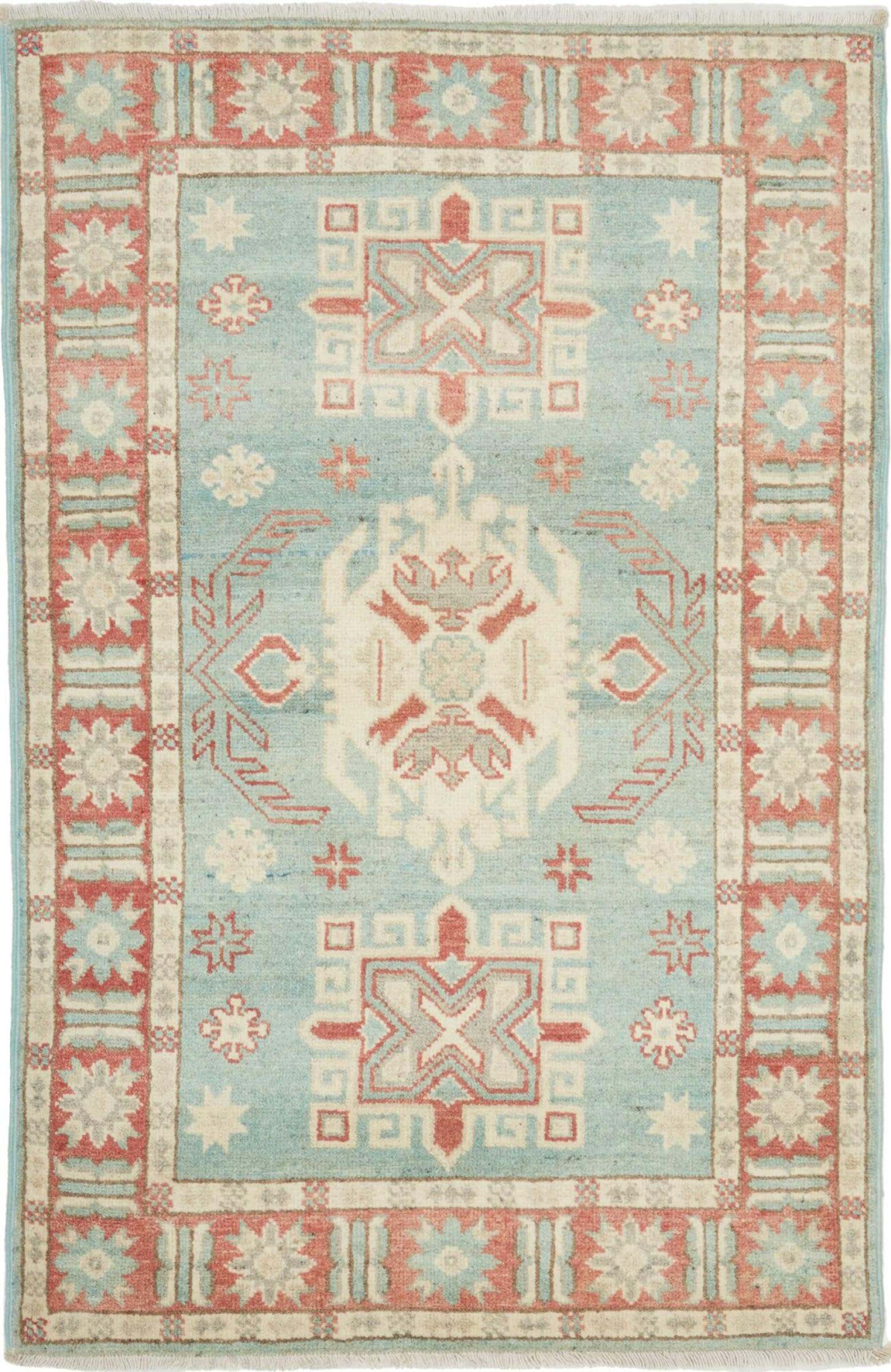 Tapis Kazak 80x125 tapis d'Orient en laine Pakistan fait main