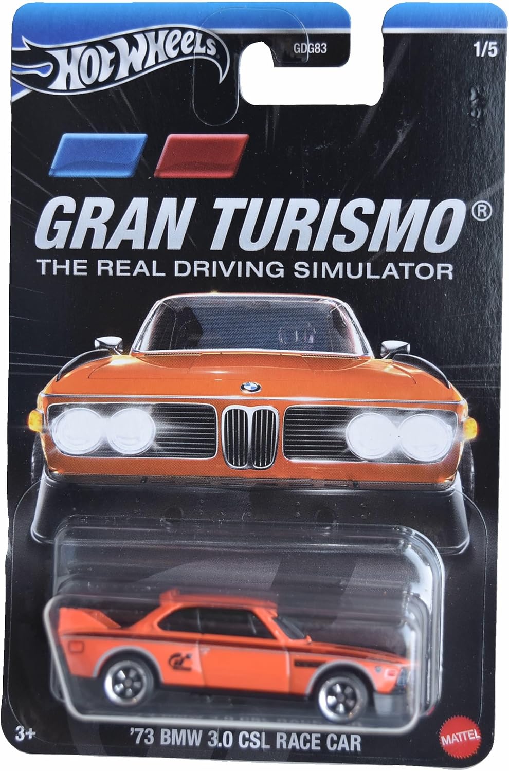 Matchbox Hot Wheels '73 BMW 3.0 CSL Race Car, The Real Driving Simulator [Orange] 1/5