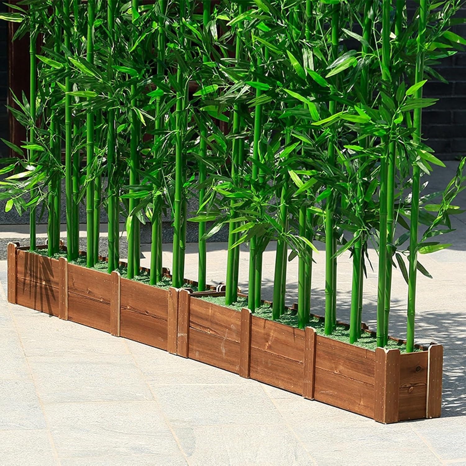 Amazon.de: SAFWELAU Kunststoff-Bildschirm Knstlicher Sichtschutz 1-1.8m  Hhe - UV-bestndige Bambuspflanzen mit Pflanzkbel fr  Garten/Balkon/Bro(1m Tall,120x18x18.5cm-20 Pole)