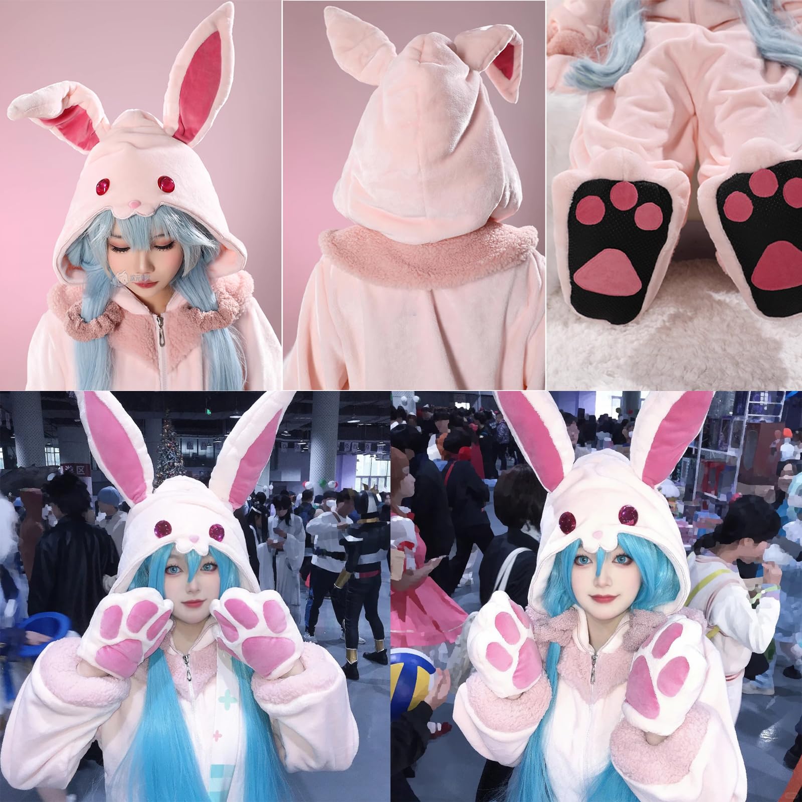 Amazon.co.jp: 初音ミク周辺 パーティーウサギ服 MIKU風 コスプレ衣装
