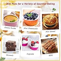 Vista 7 de Free-Air - Moldes para magdalenas rojas, paquete de 50 moldes para hornear de papel de aluminio de 5 onzas con tapas, moldes desechables
