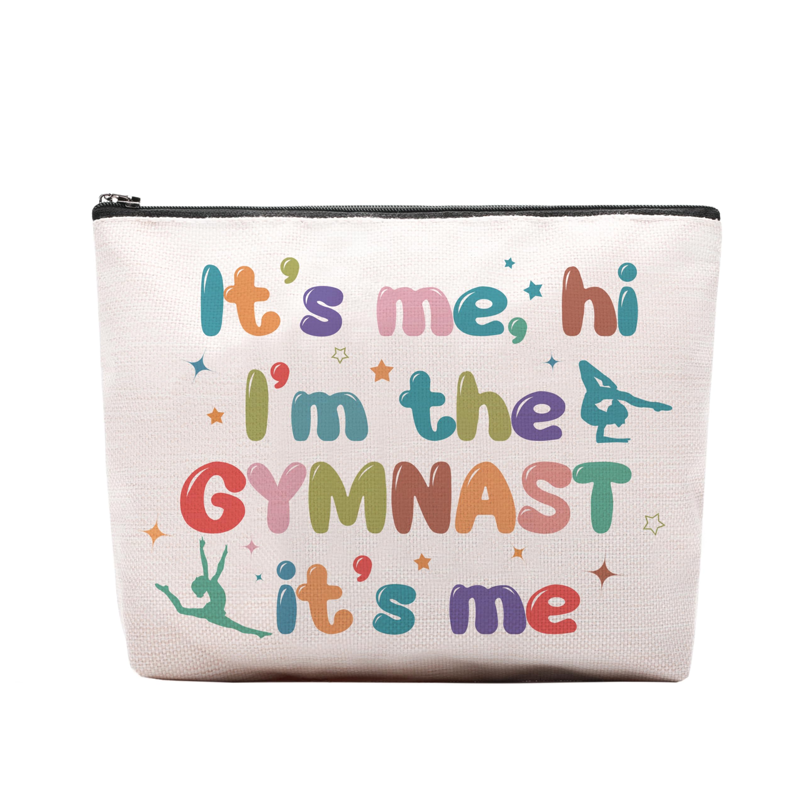 CEASQVAA Gymnast Gymnastics Stuff Gifts Makeup Bag, Gymnast Graduation Birthday Gift,It's Me, Hi I'm The Gymnast Bag Gift For Women