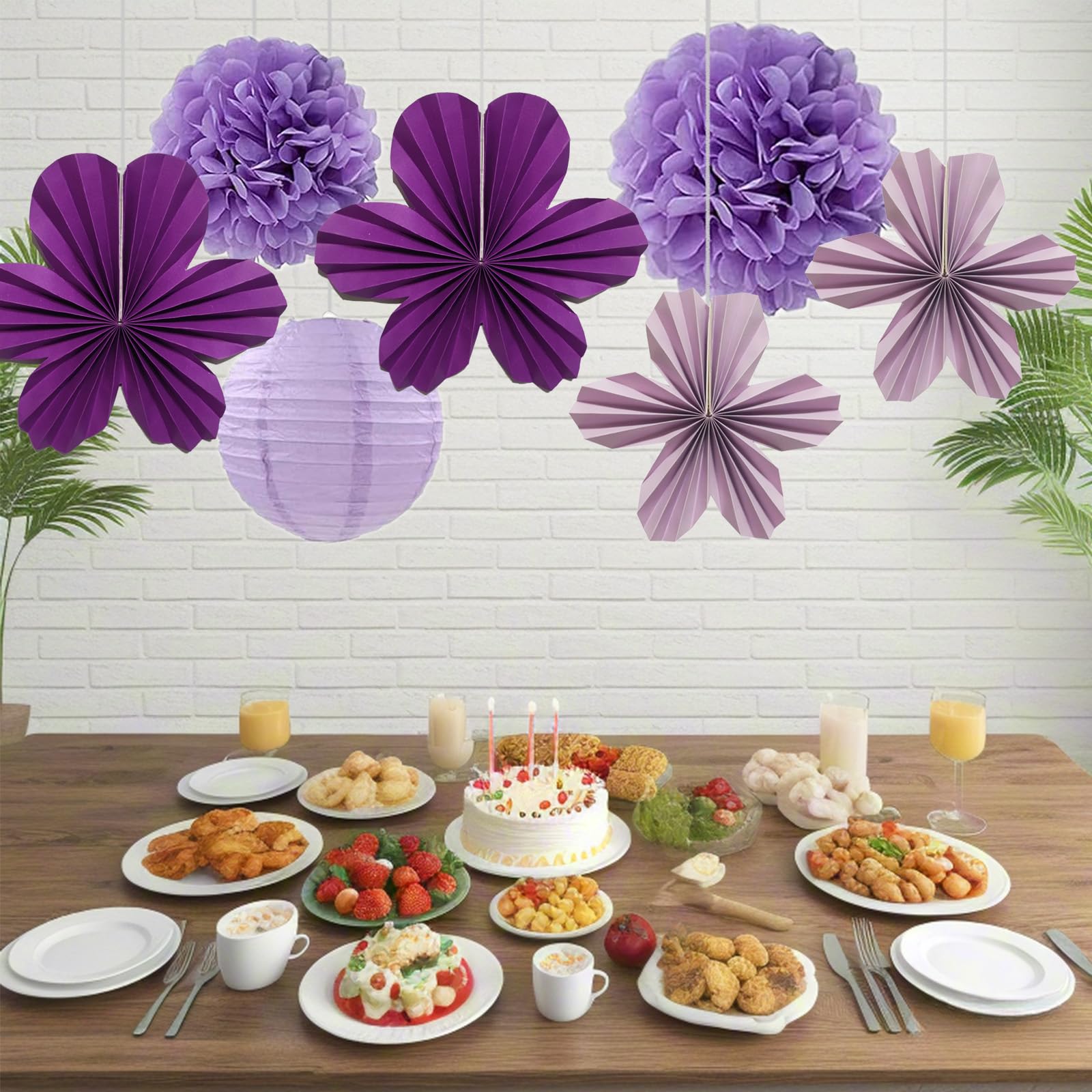 Kit de decoración de fiesta de cumpleaños, azul, rosa y dorado, guirnalda de feliz cumpleaños, pompones de papel, abanicos de flores, bola de Honeycom, linterna, remolinos colgantes, 20 piezas