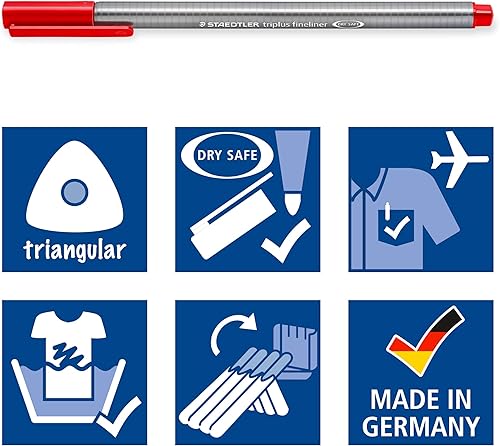 Miniatura 3 de Triplus - Bolígrafo de punta porosa (0.012 in, SB10, 10 unidades)