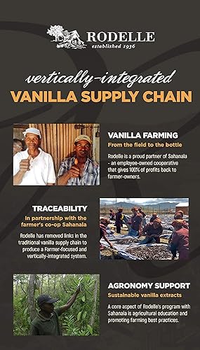 Miniatura 5 de Rodelle Extracto de vainilla puro orgánico, 4 onzas