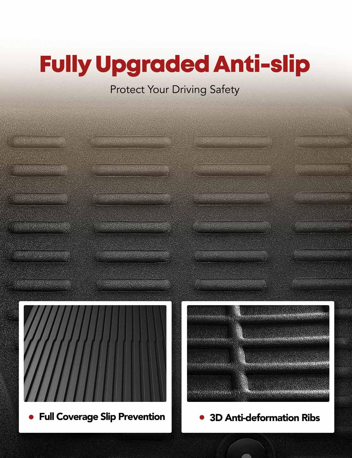 YHTAUTO Floor Mats Cargo Mat Fit 2021-2026 Nissan Rogue Not Rogue Sport TPE All Weather Floor Liner Odorless — view 4