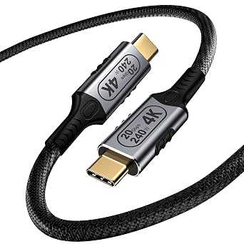 Type c to Type c Short Cable,20gbps USB c 3.2 gen 2,4k@60Hz Video,usbc Cable Monitor,240w USB c Cable,high Speed USB c Cable,1.65FT USB c Cord