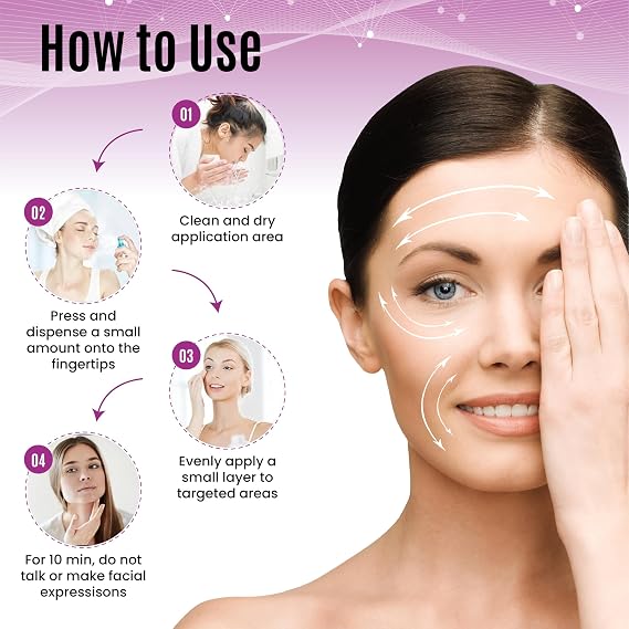 Instant Face Lift & Wrinkle Remover: Age-Defying Organic Peptide Spray, Skin Tightening (0.7 fl Oz/20ml)