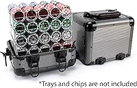 Vista 2 de 1000pc Deluxe Poker Chip Case Carrier in Gray Color - Ultimate Poker Chip Carrier