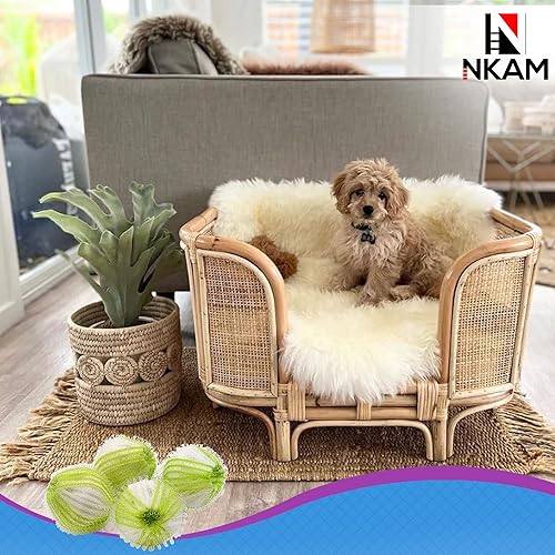 Miniatura 6 de NKAM Removedor de pelo de mascotas para lavandería, 12 piezas de removedor de pelo de perro reutilizable para lavandería, atrapasuelos de lavandería