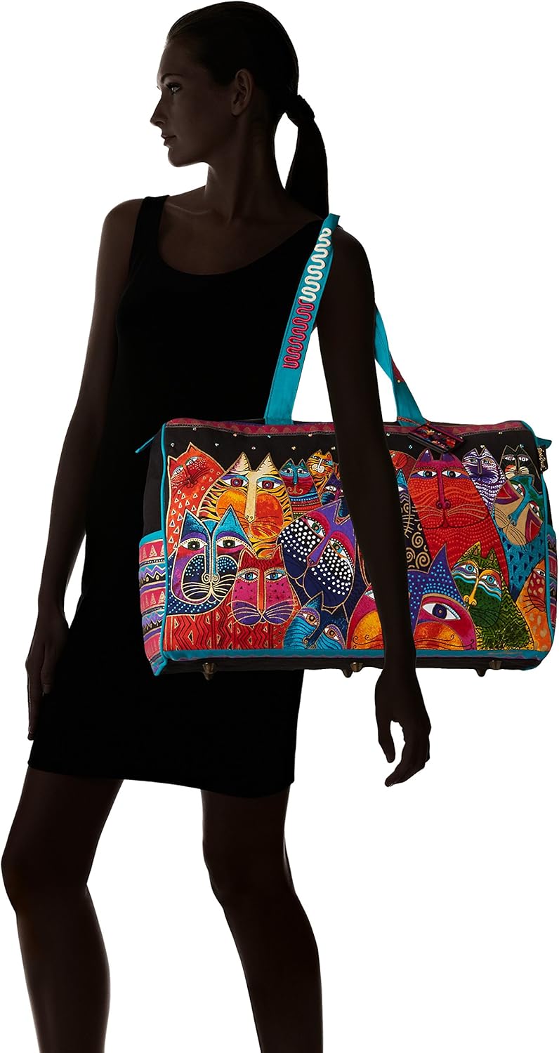 Laurel Burch 277654 Travel Bag Zipper Top 21"X8"X16", Fantasticats
