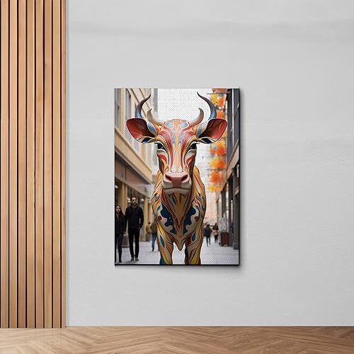 Miniatura 6 de Farmhouse Landscape Wall Art, Highland Cow Decorations, Western Country Photography Canvas Art Prints for Living Room Bedroom Decor, Fall Forest