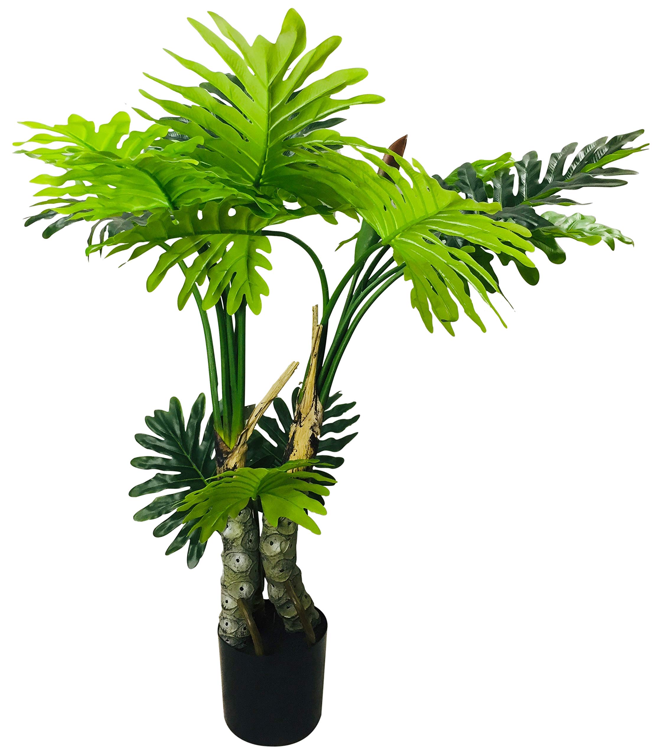 Amazon.de: Geko Knstlicher Philodendron Baum mit Steinen aus Steinen, 135  cm, Grn, Gre L