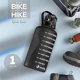 YOU GOT THIS LIVING Motivational Water Bottle with Straw & Handle,One Gallon Water Bottle 128 oz/3.8L,Reusable Water Jug, Achieve All-Day Hydration SpillProof, BPA FREE