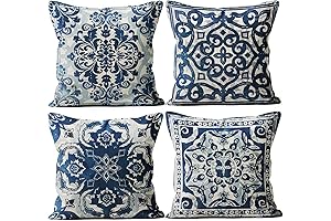 Blue Throw Pillow Covers - Chinoiserie Decorative Pillow Covers