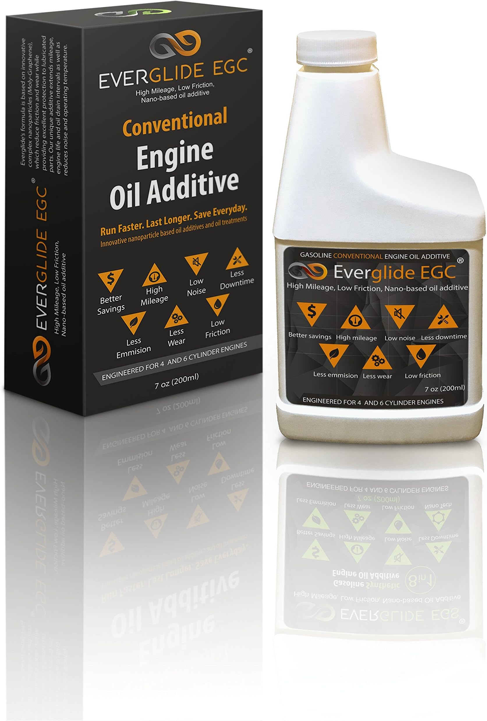 EGC Conventional Nano-Based Engine Oil Treatment. MPG Booster.