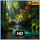 魔法のキノコの森TV - 魅惑的な自然とフルートの音