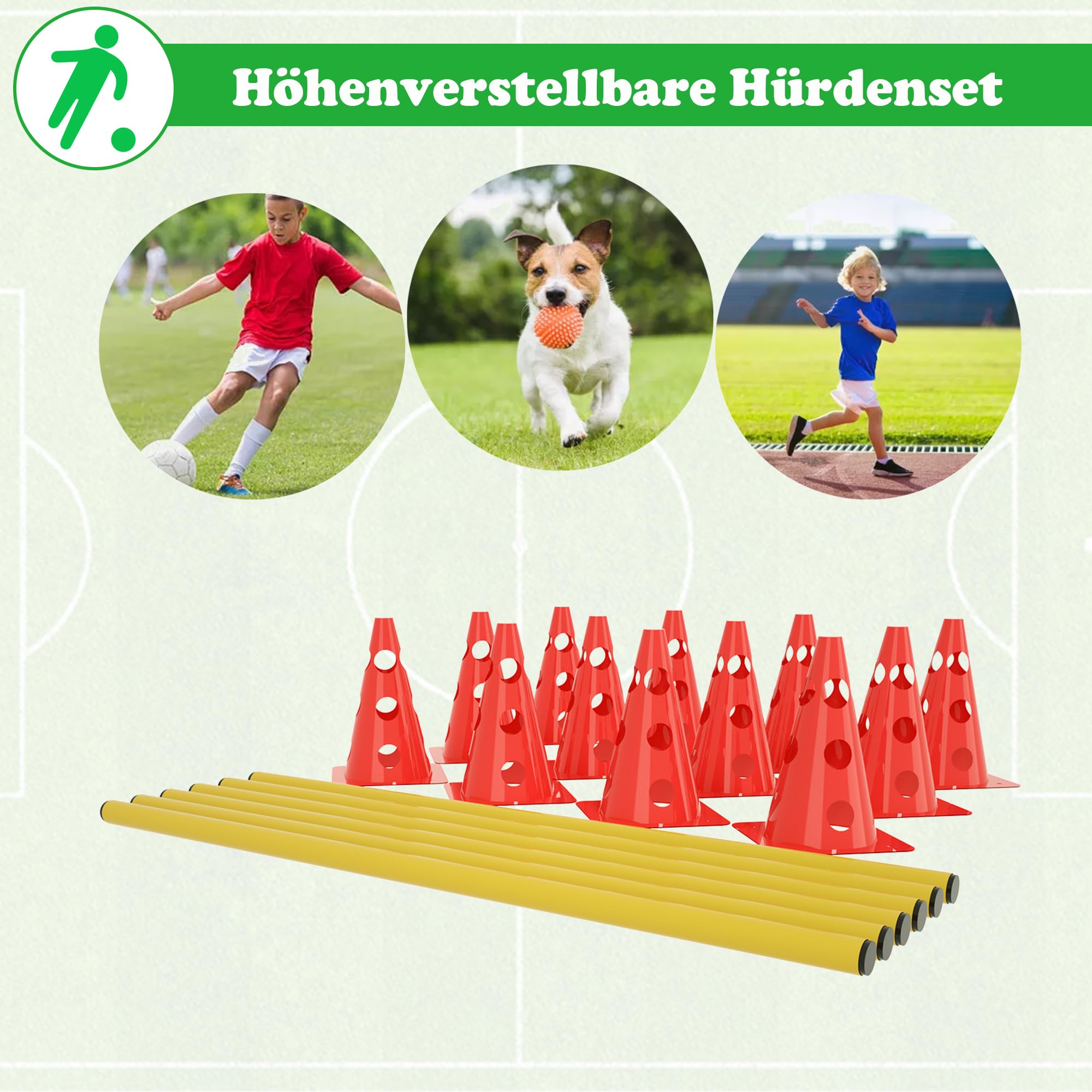 Ladderset Vaste Sporten Kegels Weerstand Parachute Gele Pp/Plastic Verbetert De
