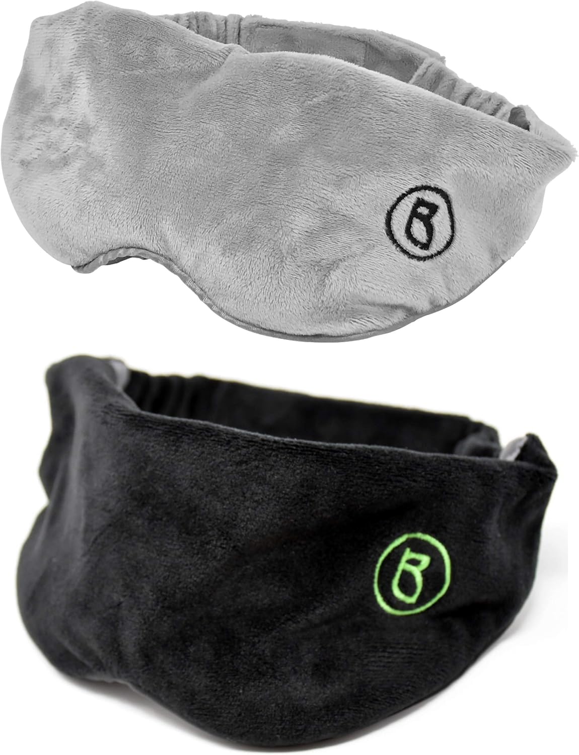 BARMY Weighted Sleep Mask (0.8lb/13oz) Black and Gray Bundle Weighted Eye Mask for Sleeping, Eye Cover That Blocks Out Light to Help Relaxation and Sleep, Comfortable Blackout Sleeping Mask