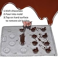 Vista 3 de Moldes de engrasación de caramelo de chocolate con palitos de piruleta (galleta de diploma)