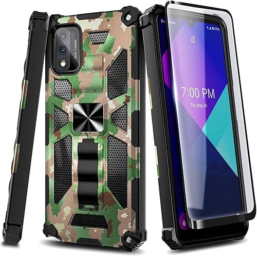 NZND Funda para Wiko Ride 3 con protector de pantalla de vidrio templado (cobertura máxima), protección de cuerpo completo grado militar, soporte