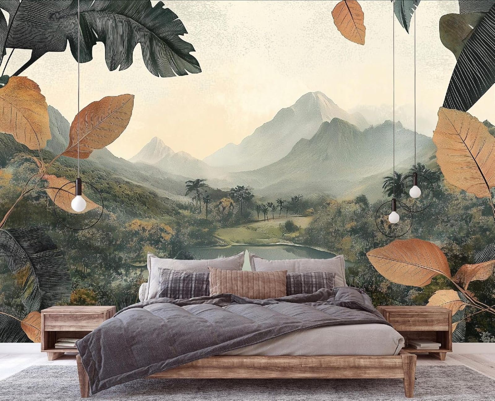 Kfjhgbdshhj 3D Mural Photo Mural-Wallpaper Landscape Mountains - For Living Room Bedroom - Nature Mist,430Cmx300cm Poster - Wall Sticker - Frameless Picture