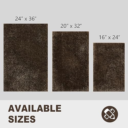 Miniatura 10 de CozeCube Alfombra de baño beige de 47 x 24 pulgadas, alfombras de baño antideslizantes y ultrasuaves para baño, lavables, alfombras de microfibra de